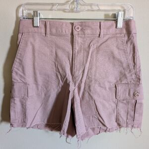 Loft pink stretchy cargo shorts (2)